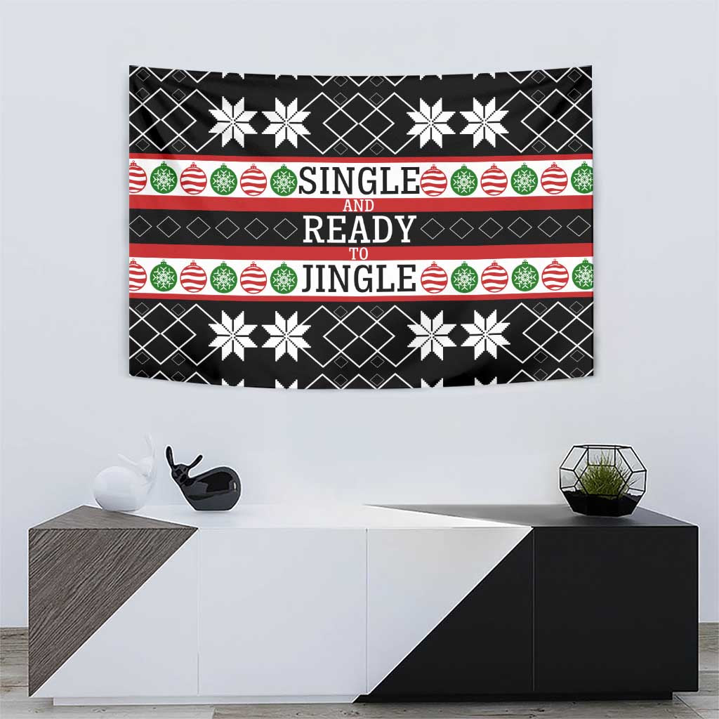 Single Ready To Jingle Christmas Tapestry Xmas Holiday Patterns - Wonder Print Shop