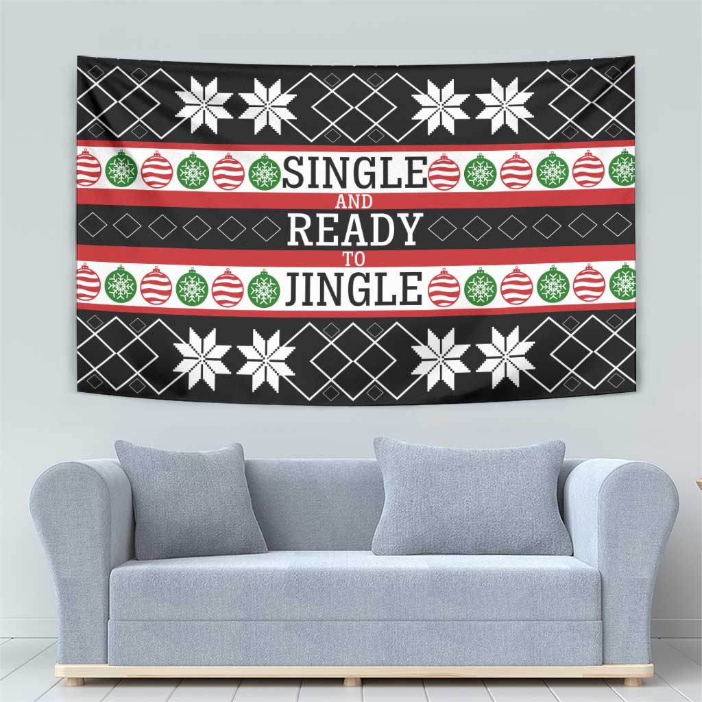 Single Ready To Jingle Christmas Tapestry Xmas Holiday Patterns - Wonder Print Shop