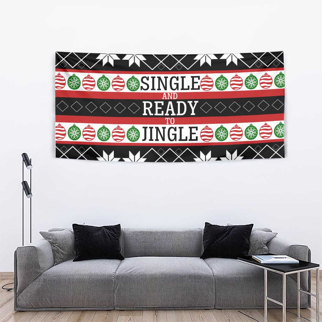 Single Ready To Jingle Christmas Tapestry Xmas Holiday Patterns - Wonder Print Shop