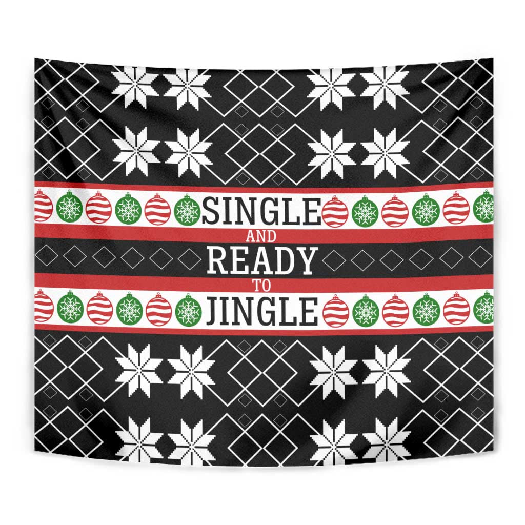 Single Ready To Jingle Christmas Tapestry Xmas Holiday Patterns - Wonder Print Shop