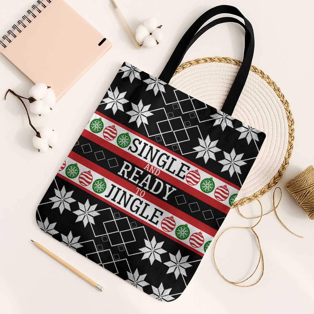Single Ready To Jingle Christmas Tote Bag Xmas Holiday Patterns - Wonder Print Shop