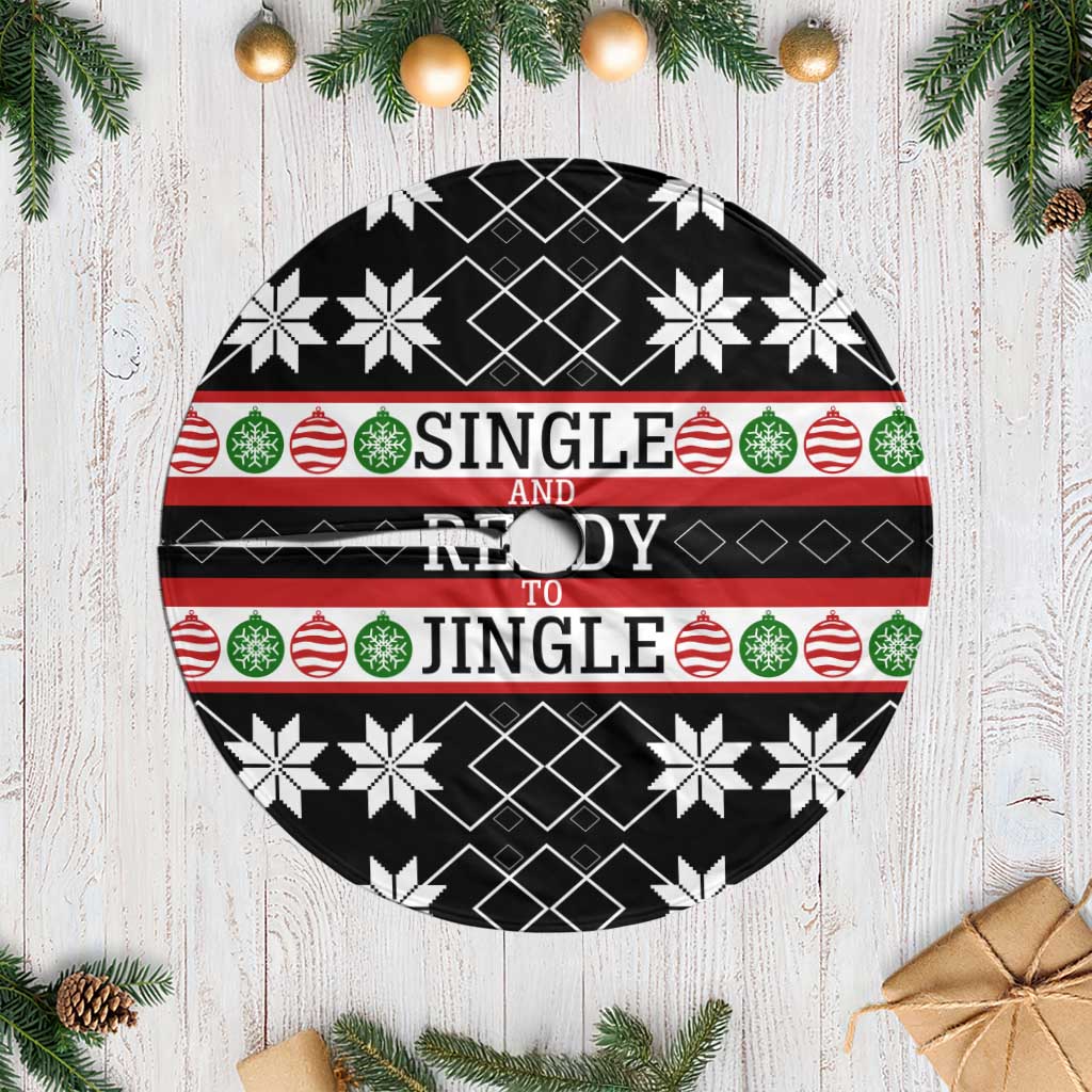 Single Ready To Jingle Christmas Tree Skirt Xmas Holiday Patterns - Wonder Print Shop