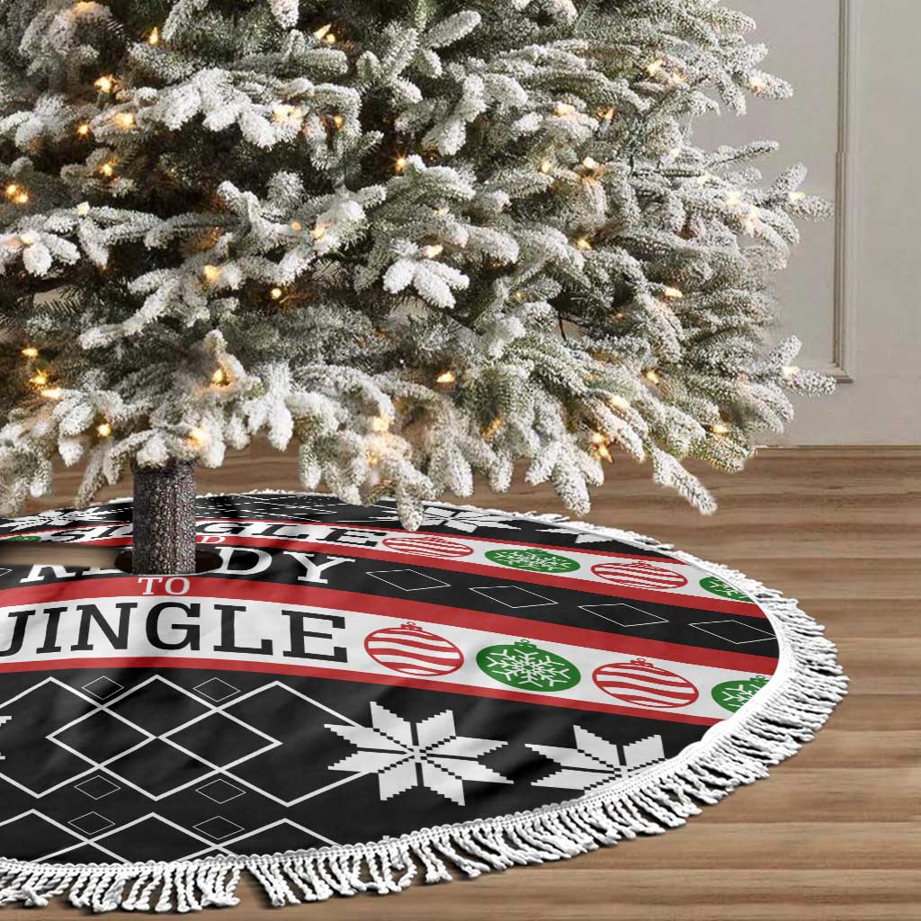 Single Ready To Jingle Christmas Tree Skirt Xmas Holiday Patterns - Wonder Print Shop