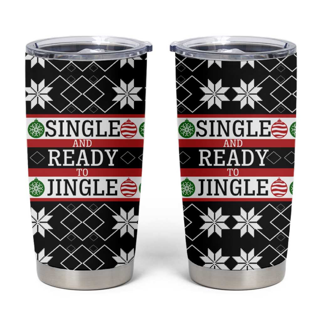Single Ready To Jingle Christmas Tumbler Cup Xmas Holiday Patterns - Wonder Print Shop