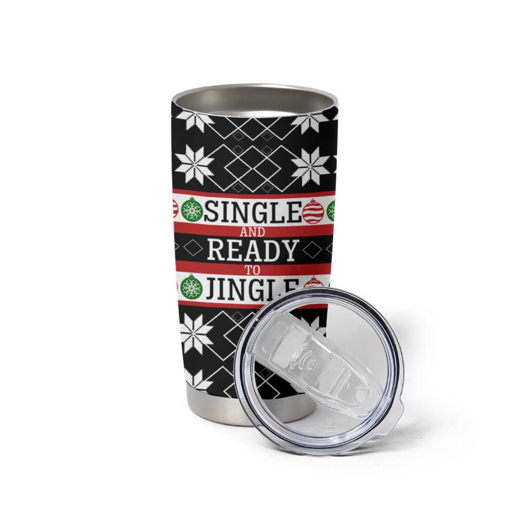 Single Ready To Jingle Christmas Tumbler Cup Xmas Holiday Patterns - Wonder Print Shop