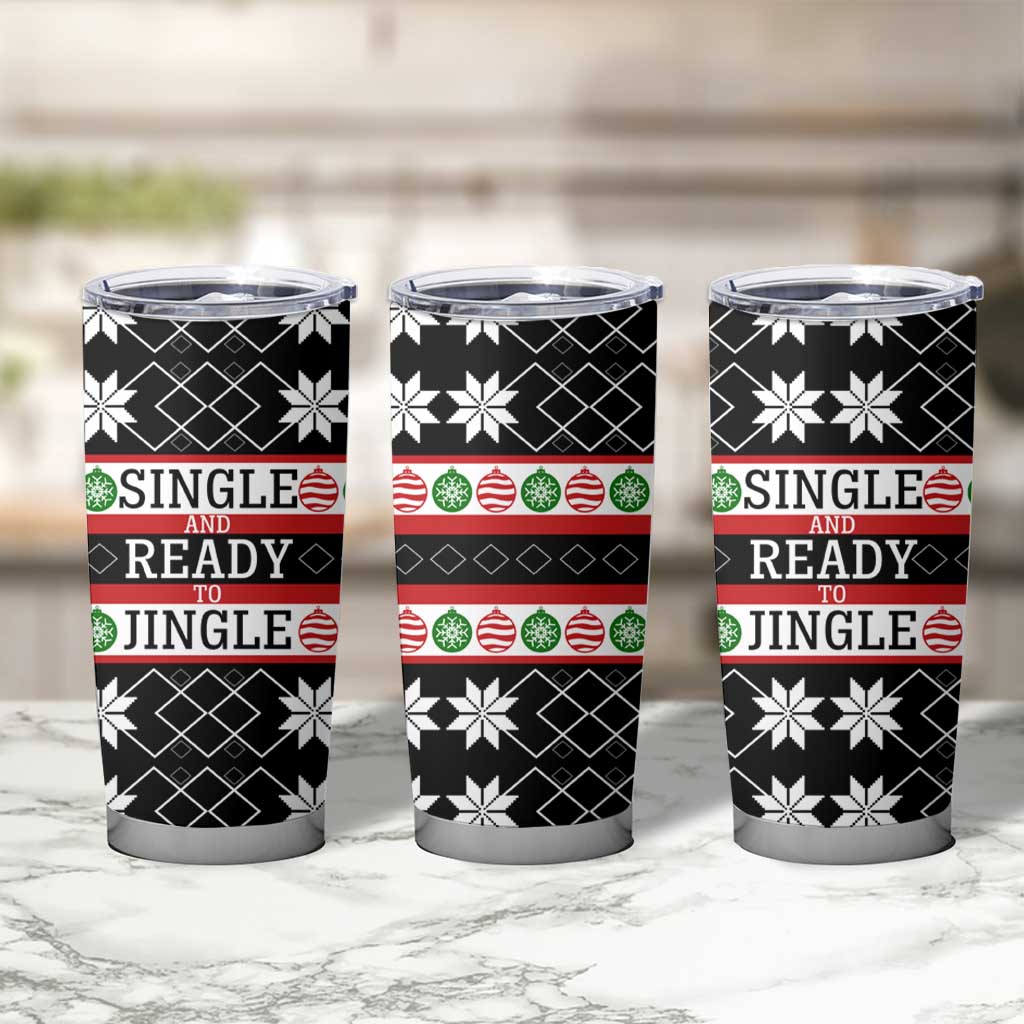 Single Ready To Jingle Christmas Tumbler Cup Xmas Holiday Patterns - Wonder Print Shop