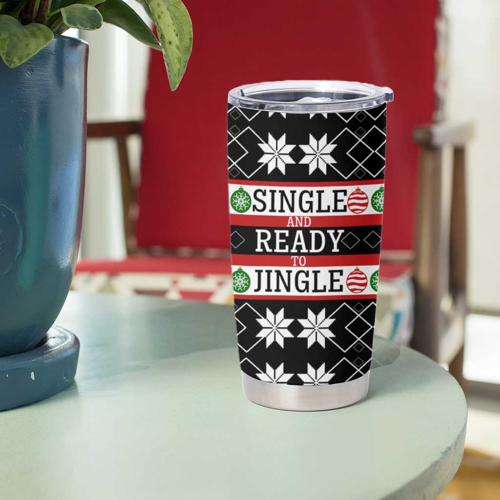 Single Ready To Jingle Christmas Tumbler Cup Xmas Holiday Patterns - Wonder Print Shop