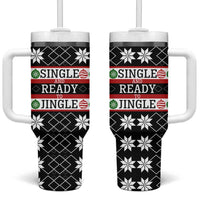 Single Ready To Jingle Christmas Tumbler With Handle Xmas Holiday Patterns - Wonder Print Shop