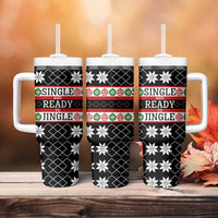 Single Ready To Jingle Christmas Tumbler With Handle Xmas Holiday Patterns - Wonder Print Shop