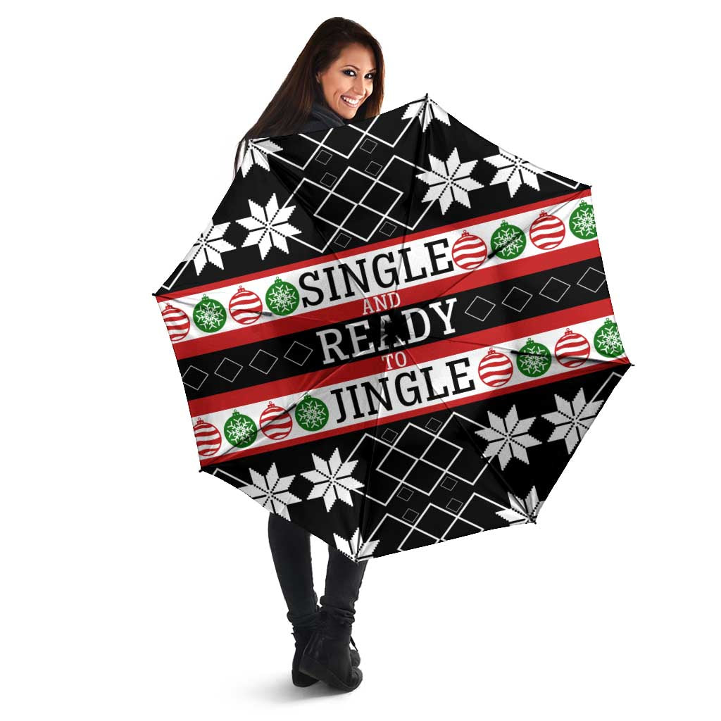 Single Ready To Jingle Christmas Umbrella Xmas Holiday Patterns - Wonder Print Shop