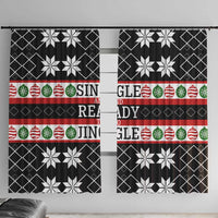 Single Ready To Jingle Christmas Window Curtain Xmas Holiday Patterns - Wonder Print Shop