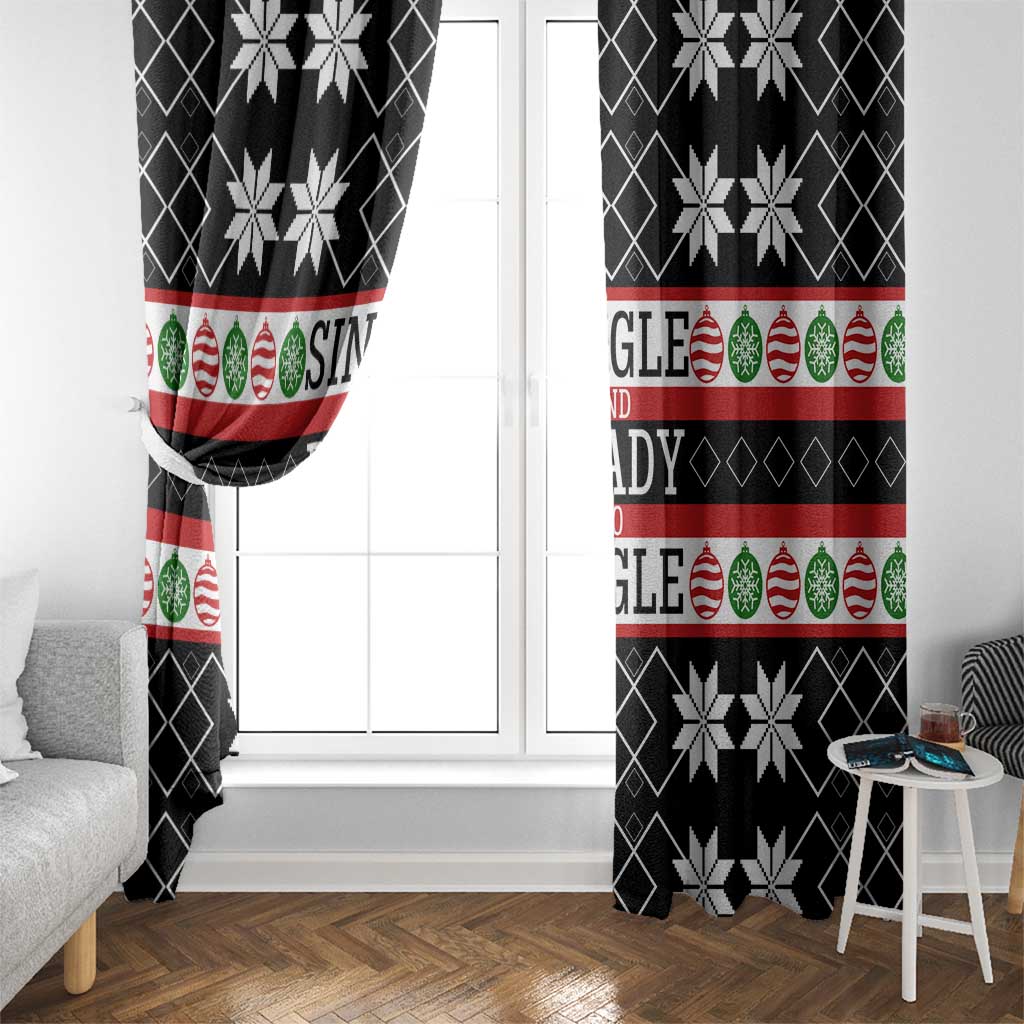 Single Ready To Jingle Christmas Window Curtain Xmas Holiday Patterns - Wonder Print Shop