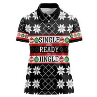 Single Ready To Jingle Christmas Women Polo Shirt Xmas Holiday Patterns - Wonder Print Shop