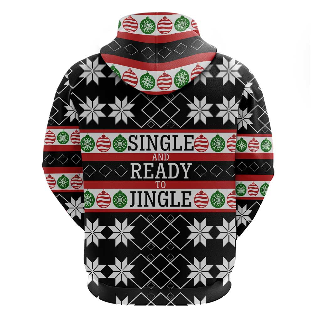 Single Ready To Jingle Christmas Zip Hoodie Xmas Holiday Patterns - Wonder Print Shop