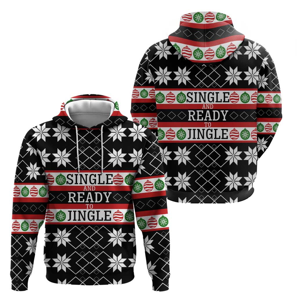 Single Ready To Jingle Christmas Zip Hoodie Xmas Holiday Patterns - Wonder Print Shop