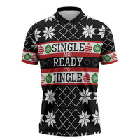Single Ready To Jingle Christmas Zipper Polo Shirt Xmas Holiday Patterns - Wonder Print Shop