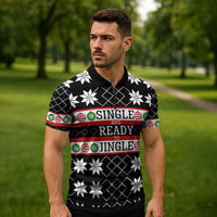 Single Ready To Jingle Christmas Zipper Polo Shirt Xmas Holiday Patterns - Wonder Print Shop