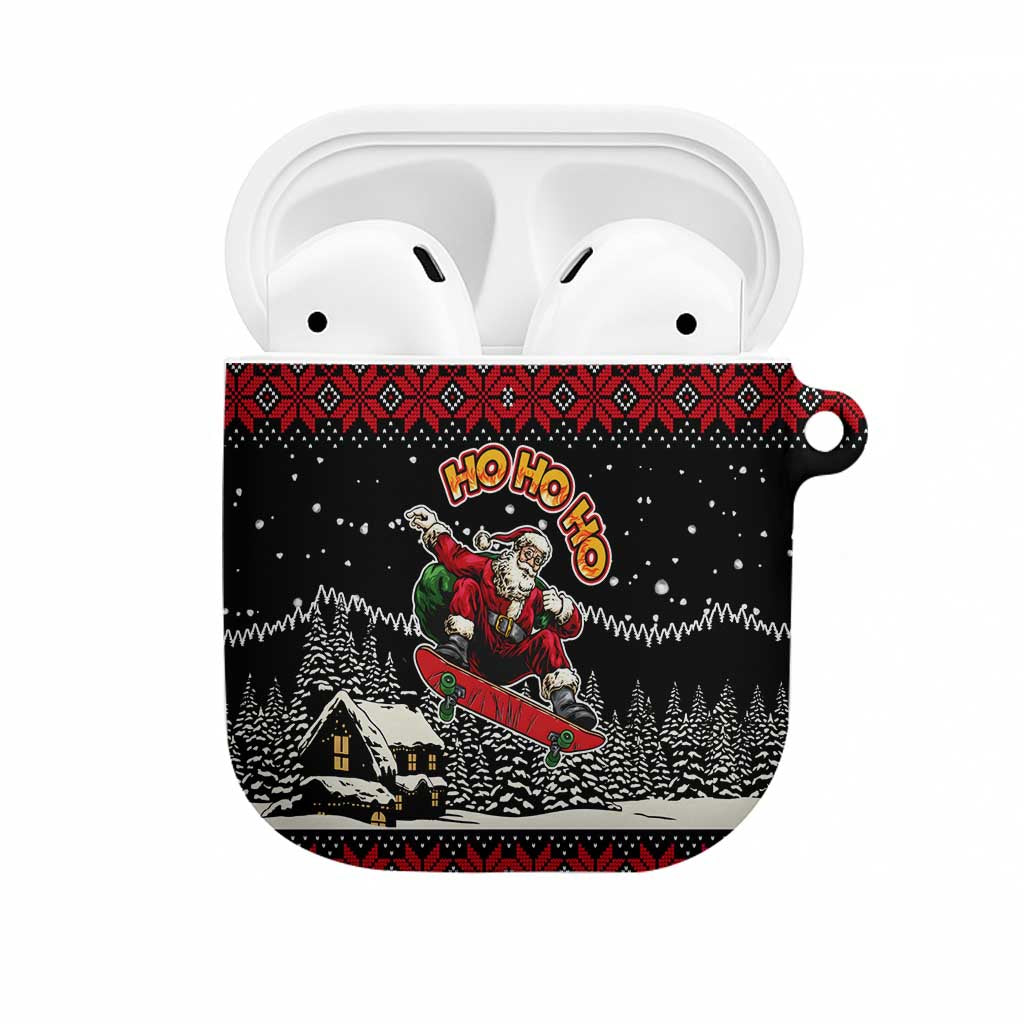 Skater Santa Claus Ho Ho Ho Christmas AirPods Case Xmas Holiday Patterns - Wonder Print Shop