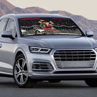 Skater Santa Claus Ho Ho Ho Christmas Auto Sun Shade Xmas Holiday Patterns - Wonder Print Shop