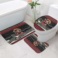 Skater Santa Claus Ho Ho Ho Christmas Bathroom Set Xmas Holiday Patterns - Wonder Print Shop
