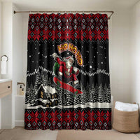 Skater Santa Claus Ho Ho Ho Christmas Bathroom Set Xmas Holiday Patterns - Wonder Print Shop