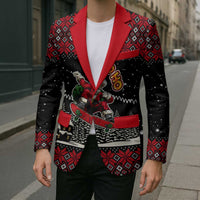 Skater Santa Claus Ho Ho Ho Christmas Blazer Xmas Holiday Patterns - Wonder Print Shop
