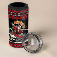 Skater Santa Claus Ho Ho Ho Christmas 4 in 1 Can Cooler Tumbler Xmas Holiday Patterns - Wonder Print Shop