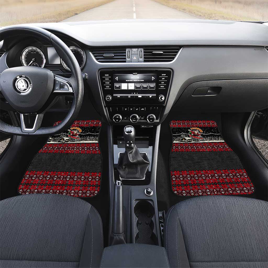 Skater Santa Claus Ho Ho Ho Christmas Car Mats Xmas Holiday Patterns - Wonder Print Shop
