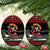 Skater Santa Claus Ho Ho Ho Christmas Ceramic Ornament Xmas Holiday Patterns - Wonder Print Shop