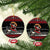 Skater Santa Claus Ho Ho Ho Christmas Ceramic Ornament Xmas Holiday Patterns - Wonder Print Shop