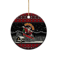 Skater Santa Claus Ho Ho Ho Christmas Ceramic Ornament Xmas Holiday Patterns - Wonder Print Shop
