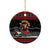 Skater Santa Claus Ho Ho Ho Christmas Ceramic Ornament Xmas Holiday Patterns - Wonder Print Shop