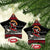 Skater Santa Claus Ho Ho Ho Christmas Ceramic Ornament Xmas Holiday Patterns - Wonder Print Shop