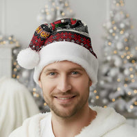 Skater Santa Claus Ho Ho Ho Christmas Santa Hat Xmas Holiday Patterns - Wonder Print Shop