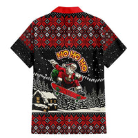 Skater Santa Claus Ho Ho Ho Christmas Family Matching Mermaid Dress and Hawaiian Shirt Xmas Holiday Patterns - Wonder Print Shop