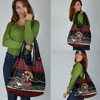 Skater Santa Claus Ho Ho Ho Christmas Grocery Bag Xmas Holiday Patterns - Wonder Print Shop