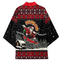 Skater Santa Claus Ho Ho Ho Christmas Kimono Xmas Holiday Patterns - Wonder Print Shop