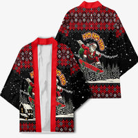 Skater Santa Claus Ho Ho Ho Christmas Kimono Xmas Holiday Patterns - Wonder Print Shop