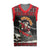 Skater Santa Claus Ho Ho Ho Christmas Knitted V-Neck Vest Xmas Holiday Patterns - Wonder Print Shop