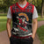 Skater Santa Claus Ho Ho Ho Christmas Knitted V-Neck Vest Xmas Holiday Patterns - Wonder Print Shop