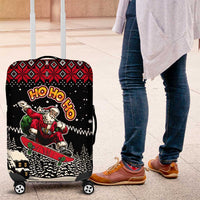 Skater Santa Claus Ho Ho Ho Christmas Luggage Cover Xmas Holiday Patterns - Wonder Print Shop