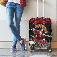 Skater Santa Claus Ho Ho Ho Christmas Luggage Cover Xmas Holiday Patterns - Wonder Print Shop