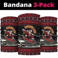 Skater Santa Claus Ho Ho Ho Christmas Neck Gaiter Xmas Holiday Patterns - Wonder Print Shop