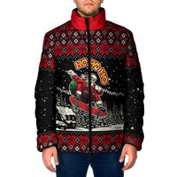 Skater Santa Claus Ho Ho Ho Christmas Padded Jacket Xmas Holiday Patterns - Wonder Print Shop
