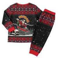 Skater Santa Claus Ho Ho Ho Christmas Pajama Set Xmas Holiday Patterns - Wonder Print Shop