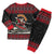 Skater Santa Claus Ho Ho Ho Christmas Pajama Set Xmas Holiday Patterns - Wonder Print Shop