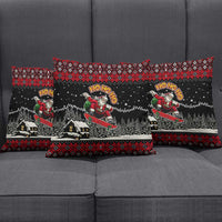 Skater Santa Claus Ho Ho Ho Christmas Pillow Cover Xmas Holiday Patterns - Wonder Print Shop
