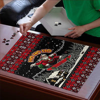 Skater Santa Claus Ho Ho Ho Christmas Puzzle Xmas Holiday Patterns - Wonder Print Shop