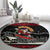 Skater Santa Claus Ho Ho Ho Christmas Round Carpet Xmas Holiday Patterns - Wonder Print Shop