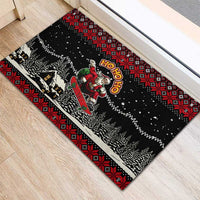 Skater Santa Claus Ho Ho Ho Christmas Rubber Doormat Xmas Holiday Patterns - Wonder Print Shop